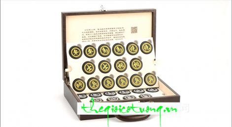 Bộ cờ tướng đá ngọc bích cao cấp quân 4,8 cm